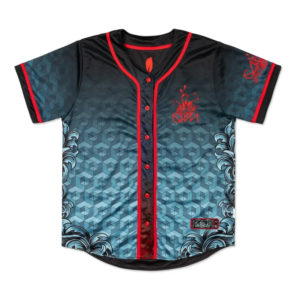 Ganja White Knight Bassline 2.0 Reversible Baseball Jersey Size M Medium